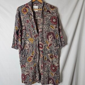 Madewell Oversized Kimono Lightweight Floral‎ Jacket sz XS